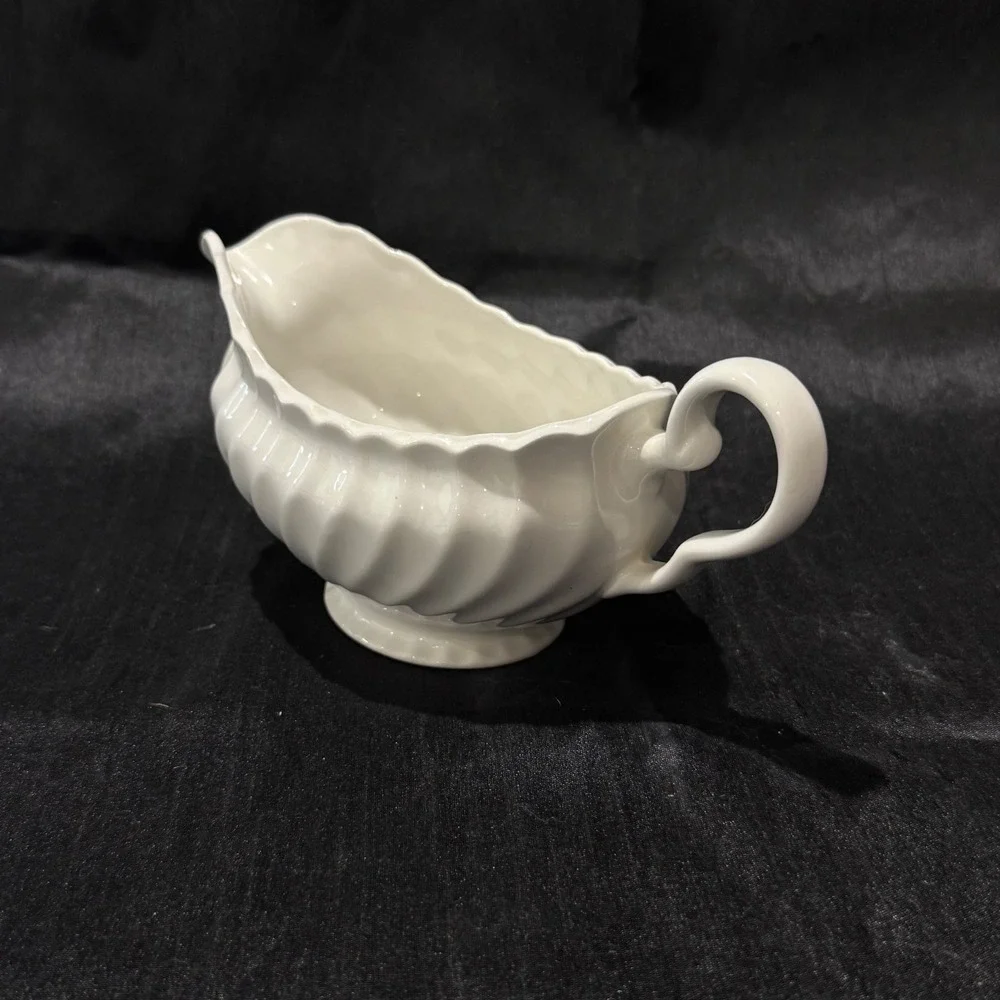Vintage Johnson Brothers Regency Gravy Boat White Ironstone Made in England